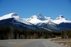 27 Survey Peak and Mount Erasmus From Saskatchewan River Crossing On Icefields Parkway